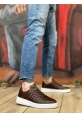 AHN0348 İçi Dışı Hakiki Deri Bağcıklı Kahverengi Casual Erkek Ayakkabı