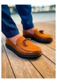 AHN002 RST Loafer Verniciata Erkek Ayakkabı TABA