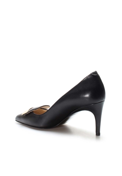 Ayakkabıhane İçi Dışı Hakiki Deri Siyah Kadın Stiletto İnce Topuk Ayakkabı AH0701926121-514