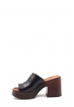 Ayakkabıhane İçi Dışı Hakiki Deri Siyah Kadın Klasik Sandalet AH081242615276