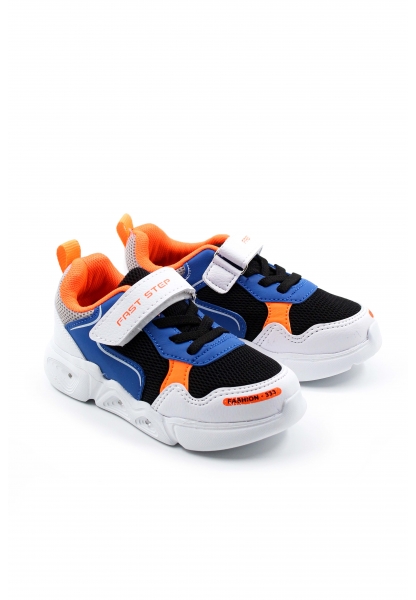 Ayakkabıhane Siyah Oranj Unisex Çocuk Sneaker Ayakkabı AH07141XCA018