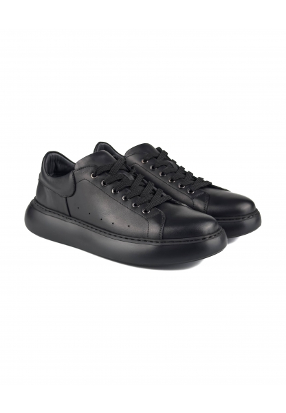 Ayakkabıhane İçi Dışı Hakiki Deri Siyah Erkek (Sneaker) Ayakkabı AHMSSN00077650AN